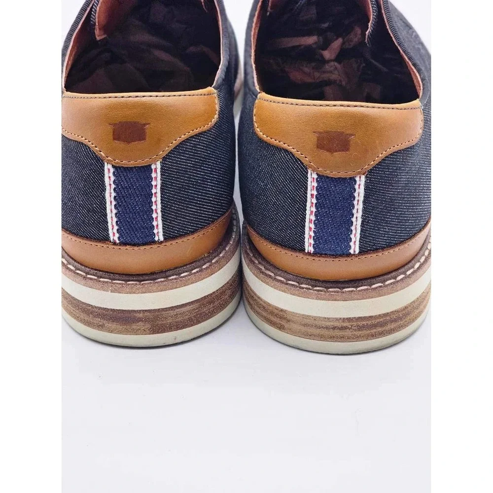 Florsheim Oxford Shoes Mens 13M Blue Denim 14273-001 Lace Up Casual